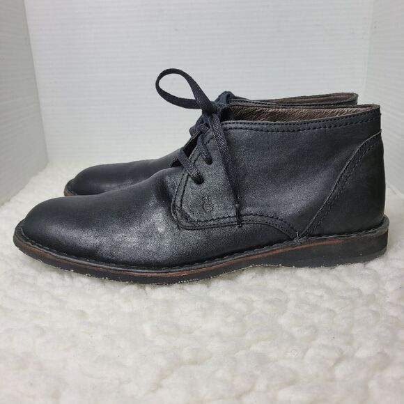 John Varvatos Hipster Men's Boots Size 11.5 Chukka Black Soft Leather - Picture 3 of 11